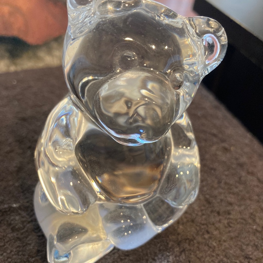 Princess house lead crystal bear paperweight